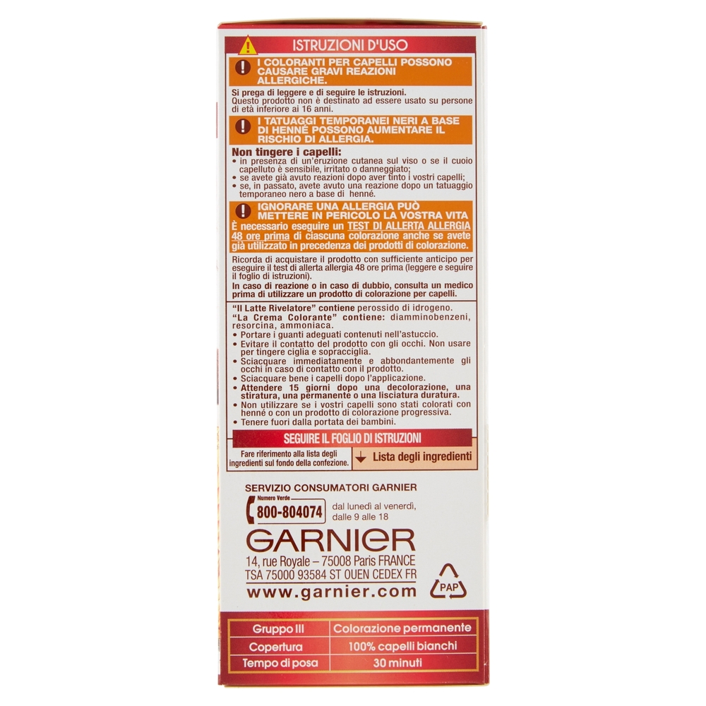 Garnier Belle Color Colore Luminoso, Tinta per Capelli Bianchi 51 Mogano Scuro Naturale